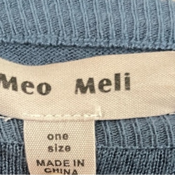 Meo Meli Womens Set Size One Size Blue Top and Leggings Two Piece Set - Picture 6 of 12